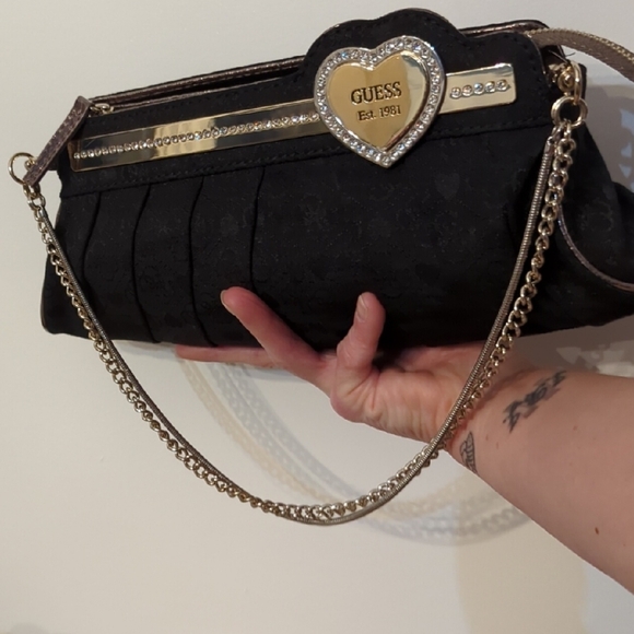 GUESS Black and Gold Women's Bag - Picture 10 of 13